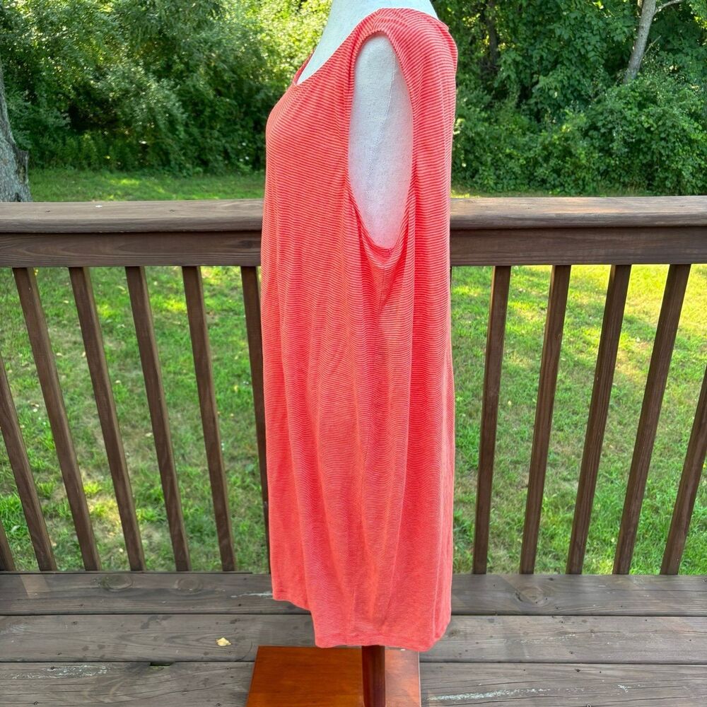 Eileen Fisher Women's Firefly Ballet Linen Jersey Shift Dress Orange XL NWT $198 - Picture 5 of 12